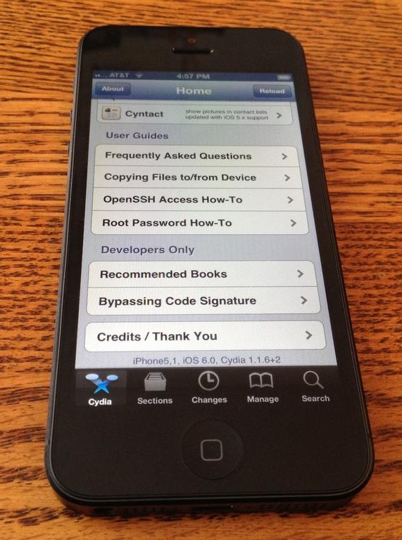 iPhone 5 - Jailbreak - Cydia