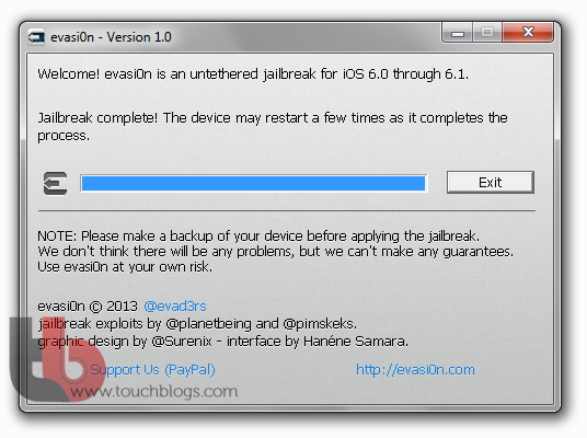 Jailbreak Evasi0n iOS 6.1